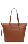 REBECCA MINKOFF CHUNKY LEATHER ZIP TOTE
