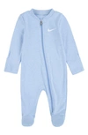 Nike Babies' Essentials French Terry Footie In Cobalt Bliss Heather