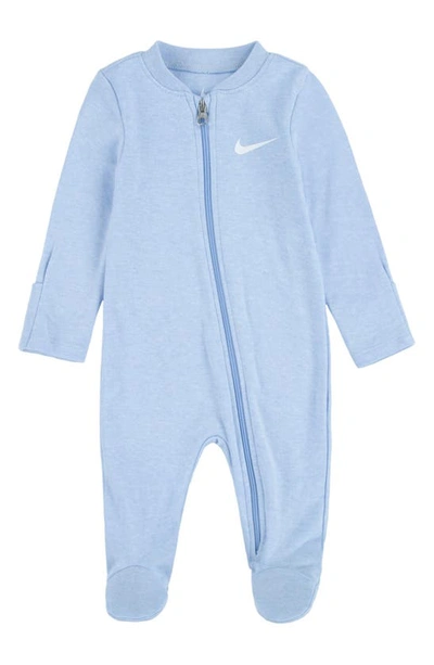 Nike Babies' Essentials French Terry Footie In Cobalt Bliss Heather