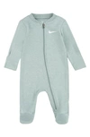 Nike Babies' Essentials French Terry Footie In Mica Green Heather