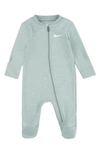 Nike Baby Boys Or Girls Essentials Long Sleeves Footed Coverall In Mica Green Heather