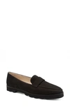 Amalfi By Rangoni Giuliano Loafer In Black Tiffany Nubuk