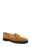 Amalfi By Rangoni Giuliano Loafer In Sequoia Brown Tiffany Nubuk