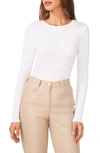 Halogen Crewneck Long Sleeve T-shirt In Bright White