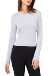 Halogen Crewneck Long Sleeve T-shirt In Blue Fog