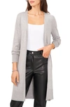 Halogen Open Front Longline Cardigan In Light Heather Grey