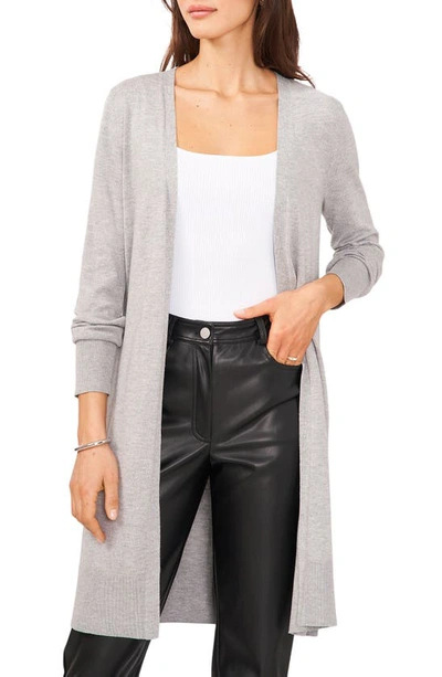 Halogen Open Front Longline Cardigan In Light Heather Grey