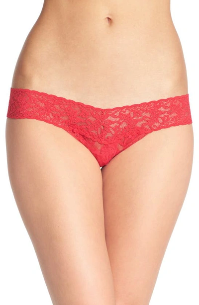 Hanky Panky Low Rise Thong In Strawberry