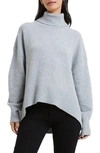 French Connection Vhari Turtleneck Sweater In Light Grey Mel