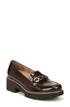 Naturalizer Diedre Lug Platform Loafer In Cinnamon Brown Patent Leather