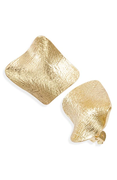Nordstrom Brushed Molten Clip-on Earrings In Gold