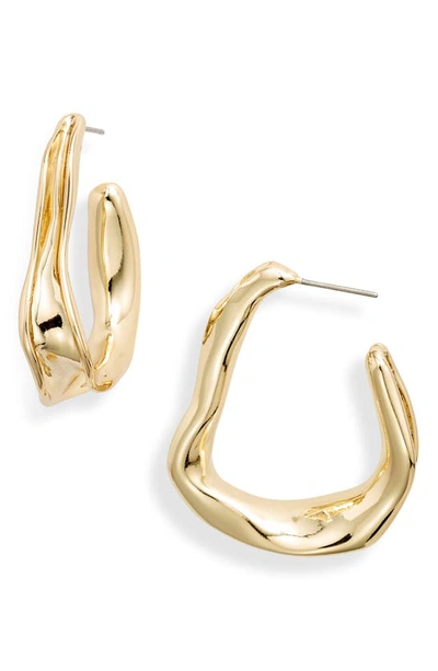 Nordstrom Wavy Hoop Earrings In Gold