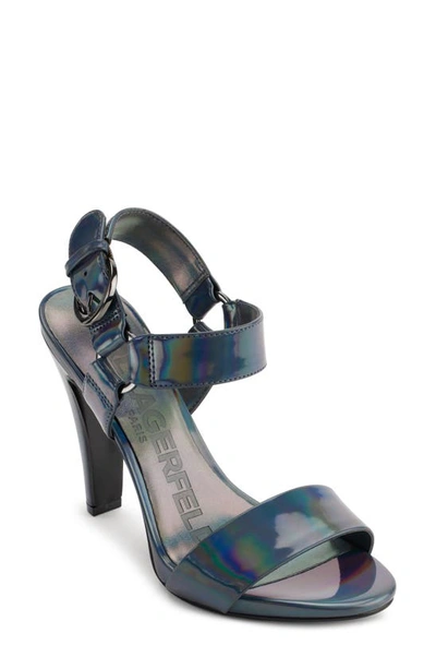 Karl Lagerfeld Cieone Sandal In Oxidized Blue