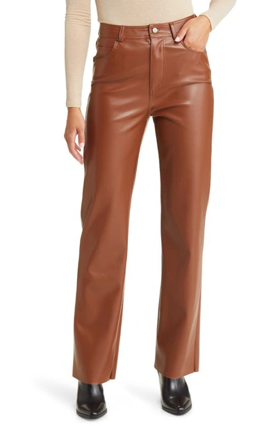 Steve Madden Josie Faux Leather Five Pocket Pants In Green