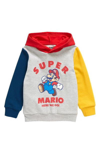 Jem Kids' Super Mario Hoodie In Heather Grey