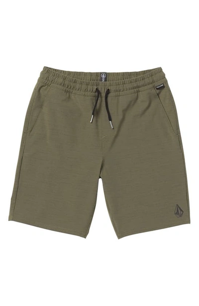 Volcom Kids' Understoned Hybrid Shorts In Bison