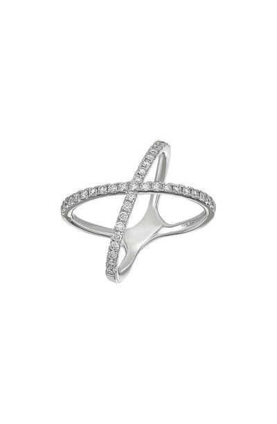 Bony Levy Audrey Diamond Crossover Ring In 18k White Gold