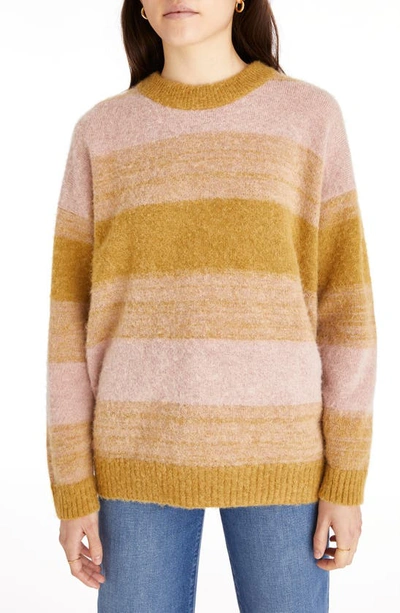 Madewell Otis Space Dye Pullover Sweater In Pink Oyster