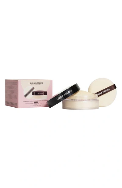 Laura Mercier Jumbo Translucent Loose Setting Powder & Velour Puff $88 Value