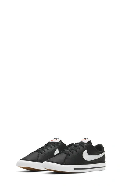 Nike Kids' Court Legacy Sneaker In Black/white/gum Light Brown