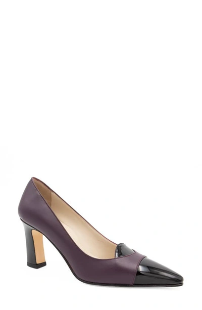 Amalfi By Rangoni Ibis Pump In Eggplant Black Glove Patent