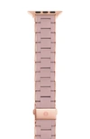 Michele Women's Apple Watch Rose-goldtone Stainless Steel & Silicone Bracelet Strap/38/40/41 & 42/44/45/49mm In Pink