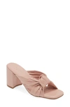 Ted Baker Shennly Knotted Block Heel Slide Sandal In Pale Pink