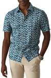 Good Man Brand Big On-point Short Sleeve Organic Cotton Button-up Shirt In Battik Geometric