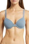 Natori Rose Dream Custom Coverage Underwire Bra In Slate/ Rose