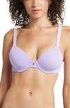 Natori Rose Dream Custom Coverage Underwire Bra In Violet/ Rse