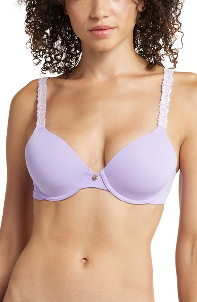 Natori Rose Dream Custom Coverage Underwire Bra In Violet/ Rse