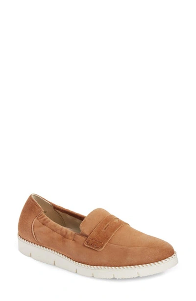 Paul Green Sally Penny Loafer In Sisal Suede