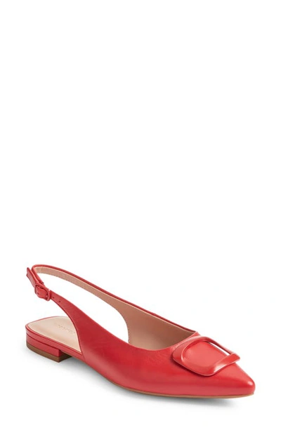 Nordstrom Becca Pointed Toe Slingback Flat In Red