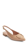 Nordstrom Becca Pointed Toe Slingback Flat In Tan