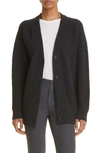 Vince Oversize Wool & Cashmere Cardigan In Charcoal