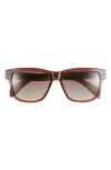 Rag & Bone 54mm Rectangular Sunglasses In Brown