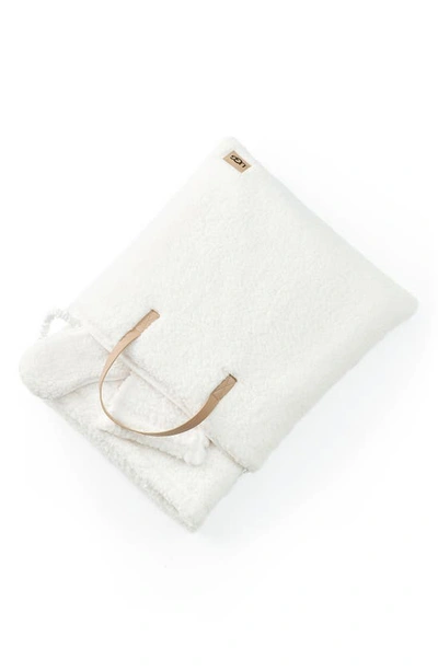 Ugg (r) Original Faux Shearling Throw Blanket & Eye Mask Sleep Set In White Tones