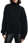 Allsaints A Star Funnel Neck Sweater In Black