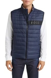 Hugo Boss Darolan Water Repellent Quilted Vest In Dark Blue