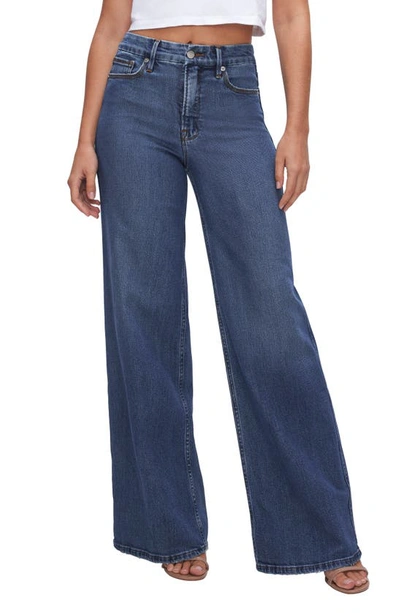 Good American Good Skate High Waist Wide Leg Jeans In Bblue383