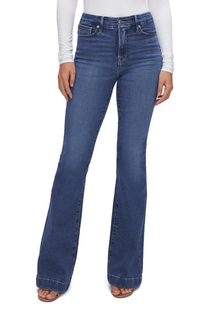 Good American Good Legs Flare Jeans In Indigo