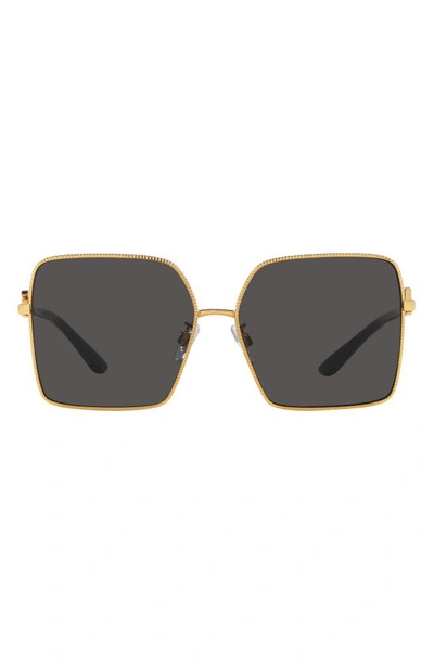 Dolce & Gabbana 60mm Square Sunglasses In Dark Grey