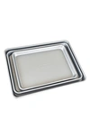 Viking 3-piece Nonstick Aluminized Steel Baking Sheet Set In Grey