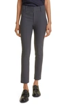 Vince High Waist Crop Cigarette Pants In Charcoal