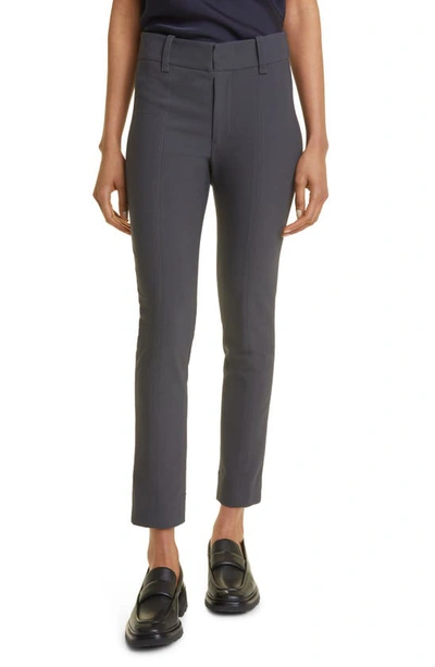 Vince High Waist Crop Cigarette Pants In Charcoal