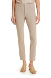 Vince High Waist Crop Cigarette Pants In Oat