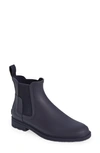 Hunter Original Refined Waterproof Chelsea Boot In Blue Mineral