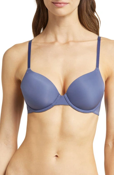 B.tempt'd By Wacoal Fit Underwire Bra In Blue Indigo