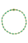 Bony Levy El Mar Station Bracelet In 18k Yellow Gold - Emerald