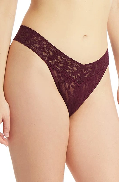Hanky Panky Original Rise Thong In Dried Cherry
